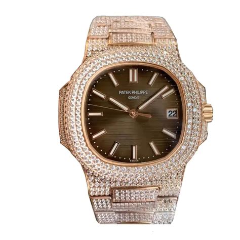 replica iced out patek philippe nautilus|Patek Philippe iced out price.